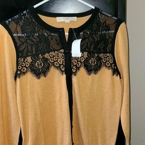 Loft Cardigan with Lace Trim
